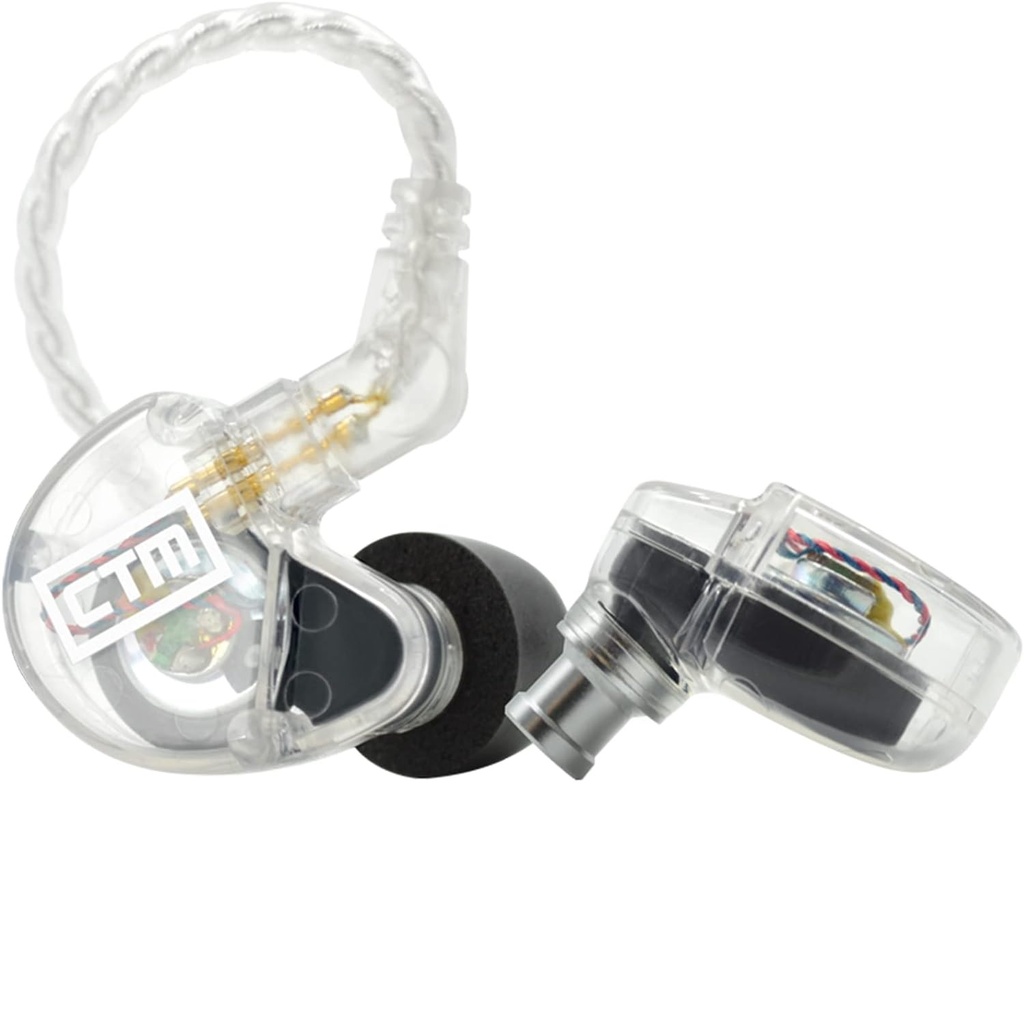 CTM Auriculares intrauditivos Audífonos De Monitoreo Alta Fidelidad IEM Con Cable Desmontable