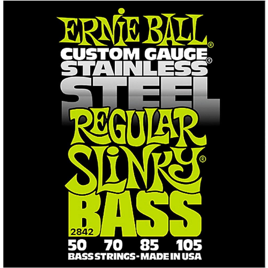 Ernie Ball Cuerdas Bajo Eléctrico Regular Slinky Stainless Steel Strings 50-70-85-105