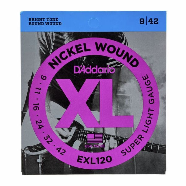 DADDARIO EXL120 Cuerdas Guitarra Eléctrica Super Light Strings 9-11-16-24-32-42