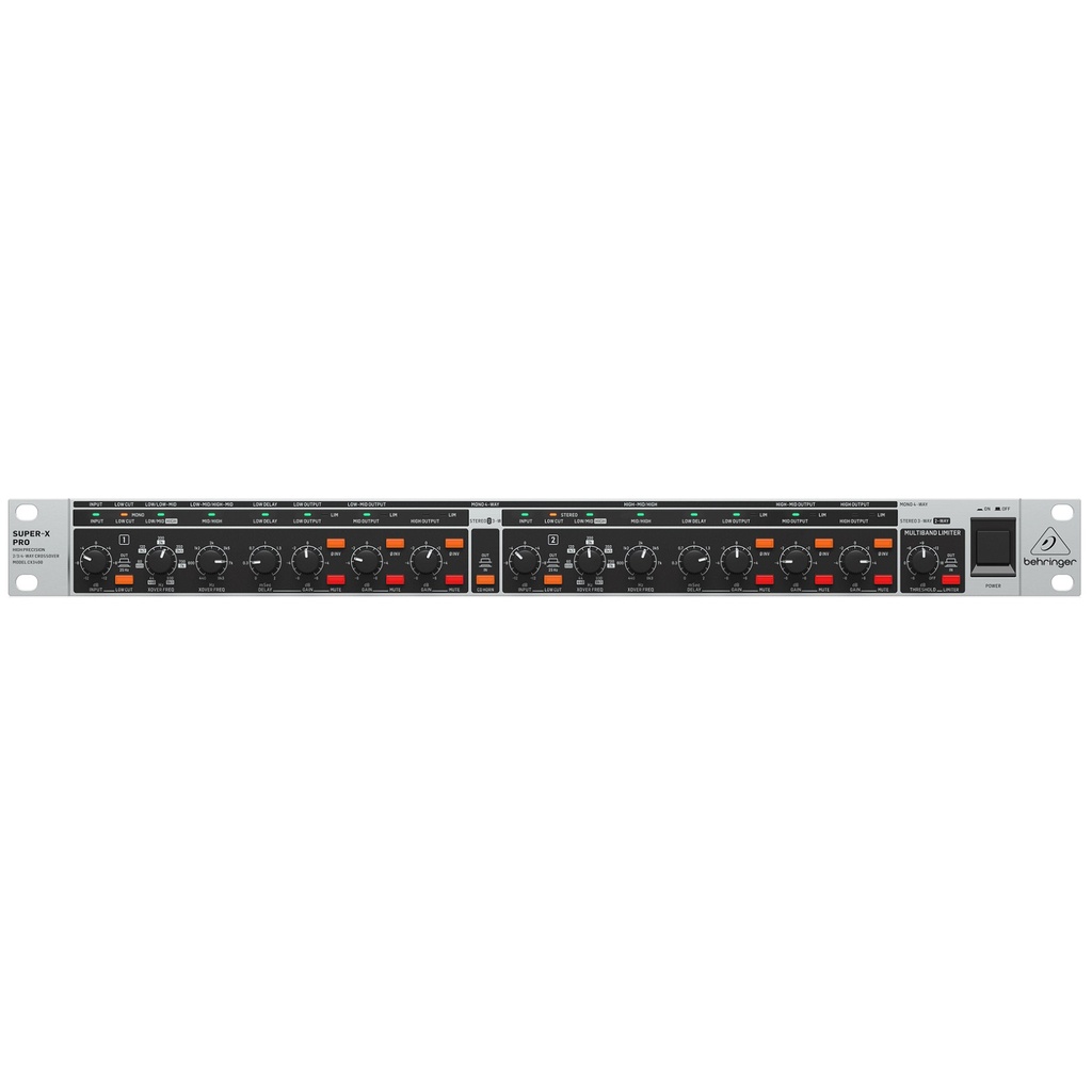 BEHRINGER CX3400 Crossover Electrónico Estéreo 3 vías/ Mono 4 vías con Limitadores y Delays