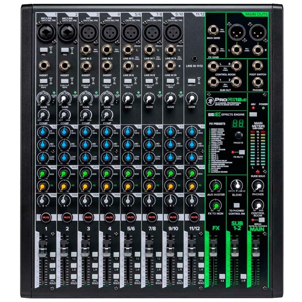 MACKIE PROFX12v3 Consola 12 Entradas USB