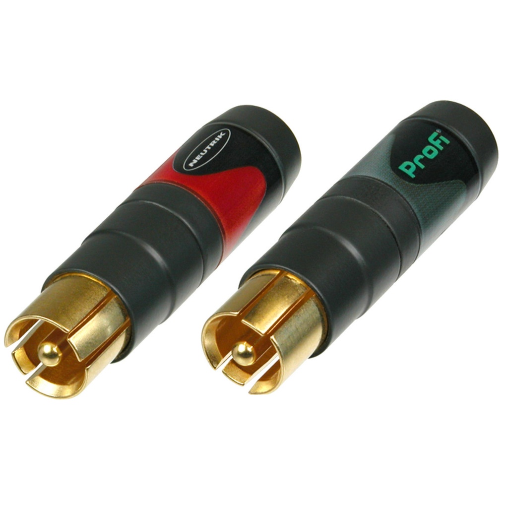 NEUTRIK NF2C-B/2 CONECTOR RCA Macho Dorado Rojo y Negro