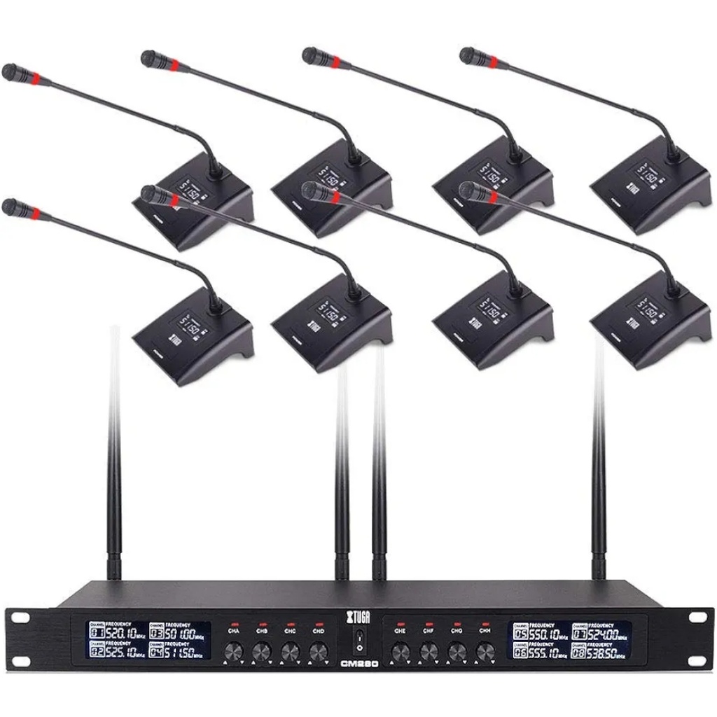 XTUGA CM280 MICROFONO INALAMBRICO DE CONFERENCIAS 8en1 UHF