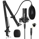 MAONO AU-PM320S SET Micrófono Estudio Grabación De Condensador XLR con Pedestal Brazo tipo Radio y Antipop