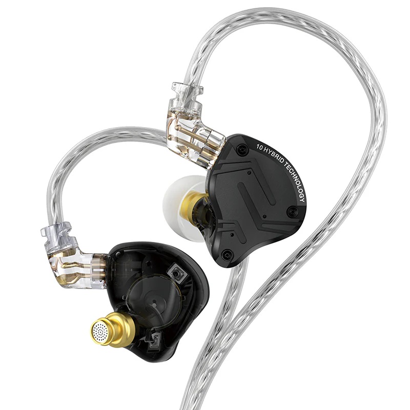 KZ LINSOUL KZ ZS10 Pro X con Micrófono Auriculares intrauditivos Audífonos De Monitoreo Alta Fidelidad IEM Con Cable Desmontable