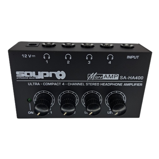 [SA-HA400] SAYPRO SA-HA400 AMPLIFICADOR DE AUDIFONOS 4CH