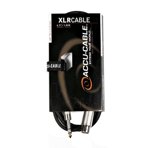 [XL4-6] ACCU CABLE XL4-6 Cable de Audio PLUG STEREO A XLR HEMBRA 1.8MTS