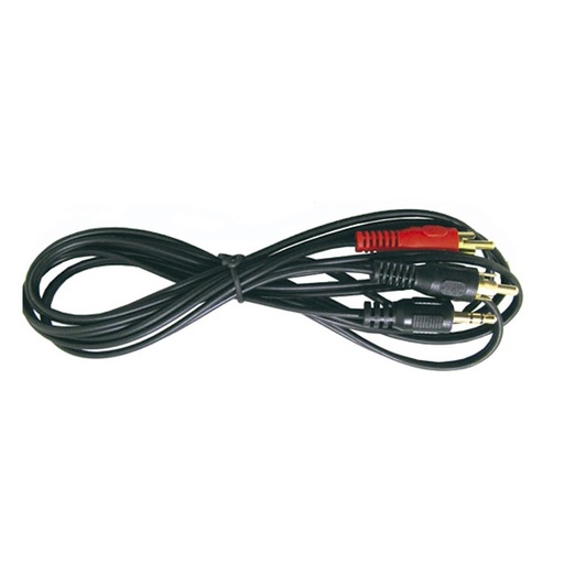 [CN-MINI-RCA] CABLE Audio Auxiliar Plug Estéreo Mini 3.5mm a 2 RCA Macho