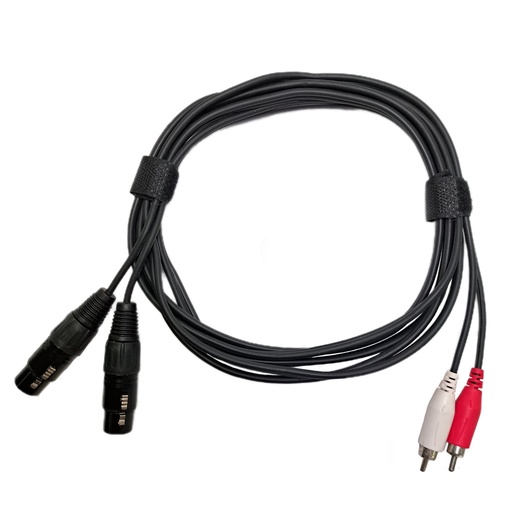 [SA-C55-10FT] SAYPRO SA-C55-10FT Cable Audio Balanceado Dual XLR Hembra a Dual RCA Macho