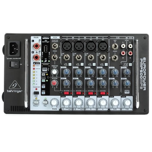 [EUROPOWER-PMP500MP3] BEHRINGER CONSOLA AMPLIFICADA 8 CANALES 500W