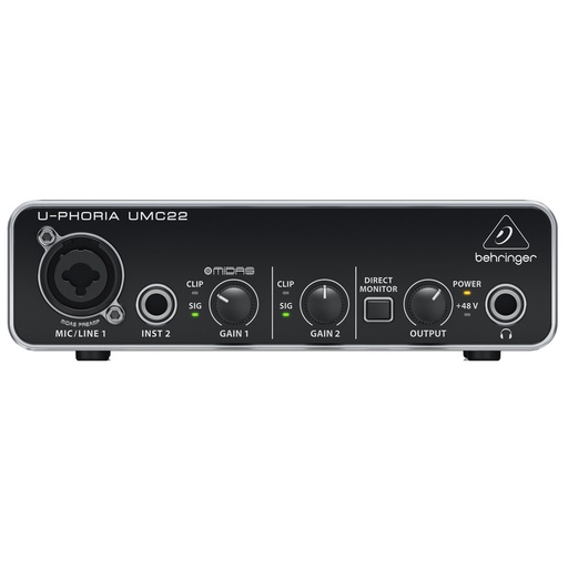 [U-PHORIA UMC22] BEHRINGER UMC22 Interface De Audio 2X2 USB