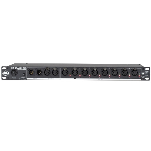 [D4 BRANCH RM] ADJ D4 BRANCH RM Distribuidor / Amplificador de Señal DMX 4 CANALES