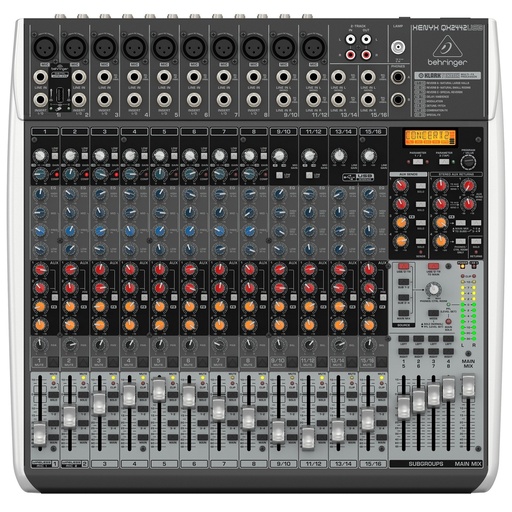 [XENYX QX2442USB] BEHRINGER XENYX QX2442USB Consola 24 Entradas, 4/2 BUS, con Efectos, USB, Interfaz