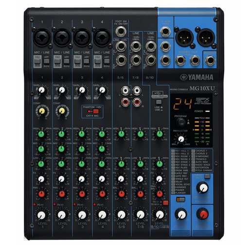 [MG10XU] CONSOLA MG10XU 10 CANALES (7 EN XLR / PLUG) CON USB Y PHAPTOM