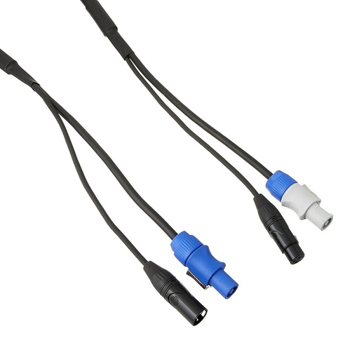 [AC3PPCON12] ACCU CABLE AC3PPCON12 Cable PowerCON + XLR 3 Pines DMX Corneta Corriente 3.66mts