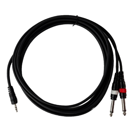 [SA-C44-10FT] SAYPRO SA-C44-10FT Cable De Audio Plug Estéreo Mini a Doble Plug Mono Grande 3mt