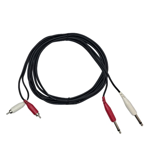 [SA-C52-10FT] SAYPRO SA-C52-10FT Cable De Audio Doble Plug RCA a Doble Plug Mono Grande 3mt
