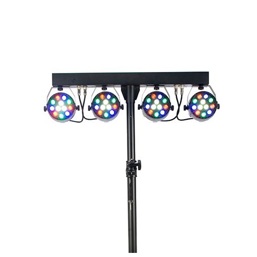 [MINI PAR BAR] ADJ ELIMINATOR PAR LED Combo 4 Luces De 12 LED X 1W