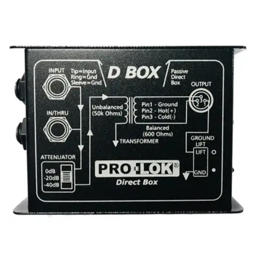 [D BOX] PRO-LOK D BOX DIRECT BOX CAJA DIRECTA PASIVA