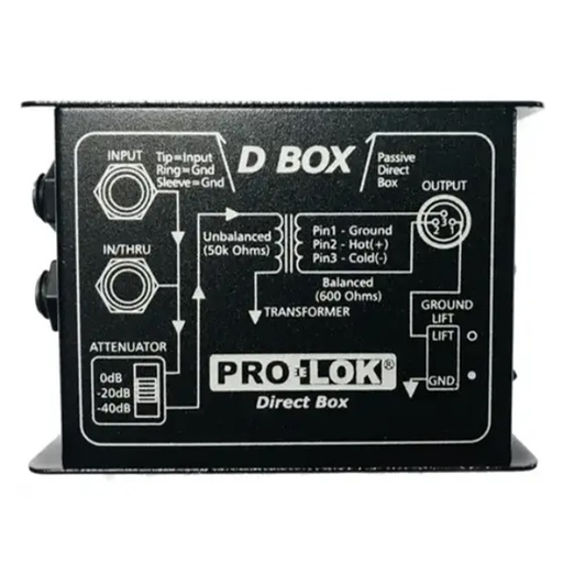 [D BOX] PRO-LOK D BOX DIRECT BOX CAJA DIRECTA PASIVA
