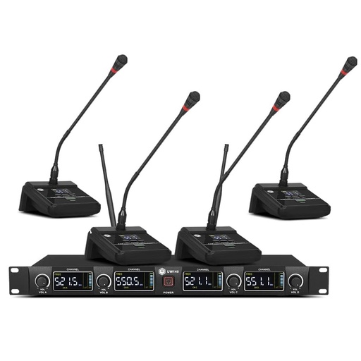 [UW140] W IN-MIX UW140 MICROFONO INALAMBRICO DE CONFERENCIAS 4en1 UHF