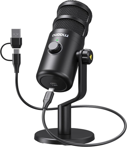 [PD100U] MAONO PD100U Micrófono De Estudio Dinámico USB para Podcast Con Pedestal de Mesa