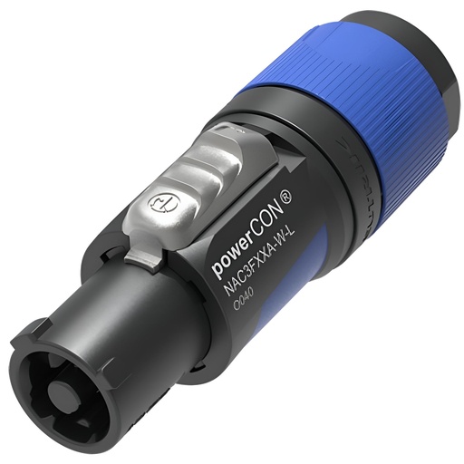 [NAC3FXXA-W-L] NEUTRIK NAC3FXXA-W-L POWERCON CORRIENTE 20A 250V AEREO AZUL Para De Cable De 10 a 18 mm